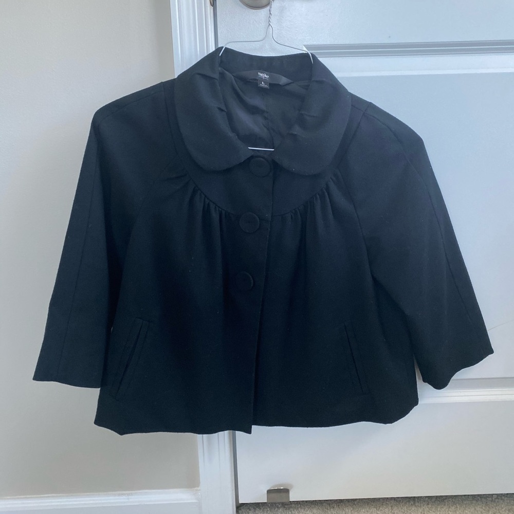 Black Mossimo cropped swing coat